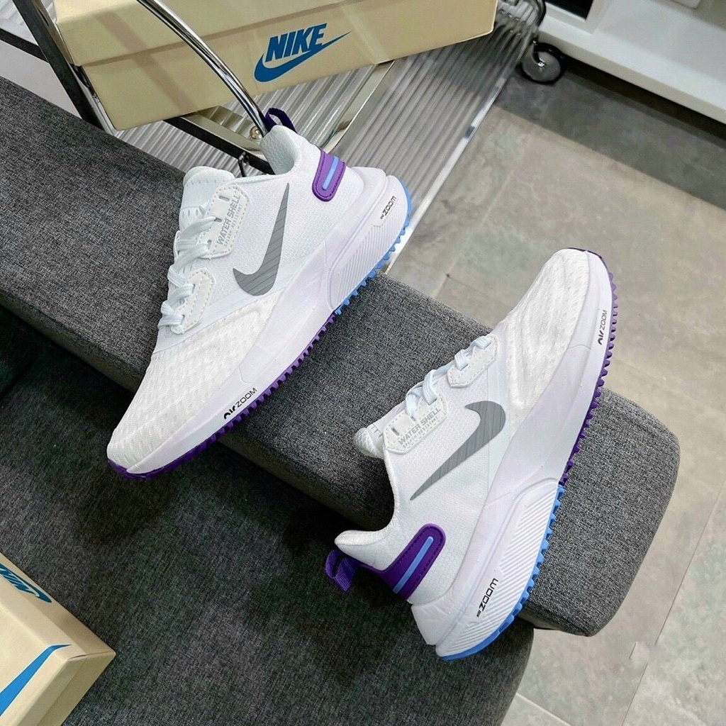 Giày sneaker thể thao nữ airzoom watershell trắng tím