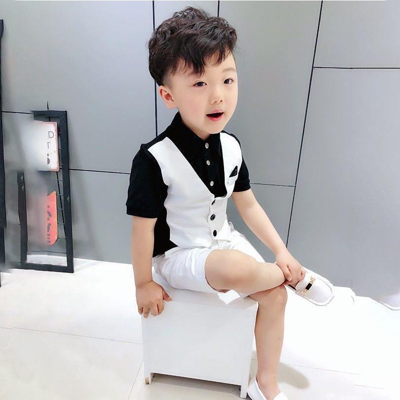 Quần áo bé trai  set bé trai chất liệu Bamboo phối gile đặc sắc tạo điểm H64