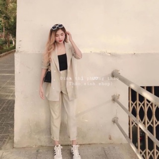 SET VEST PHỐI QUẦN TÂY BAGGY KÈM ẢNH THẬT