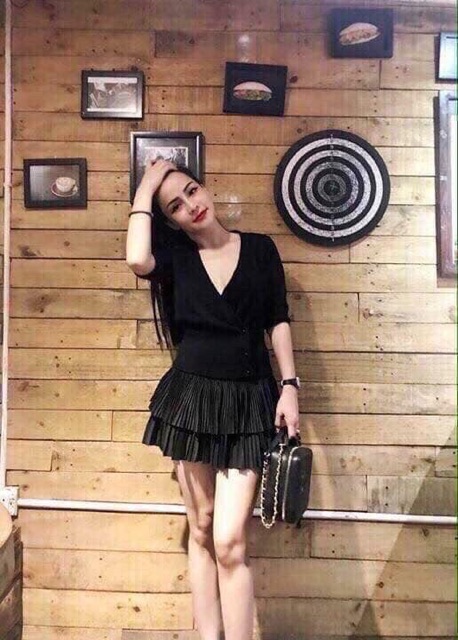 Chân váy xếp ly 2 tầng cho nữ | BigBuy360 - bigbuy360.vn