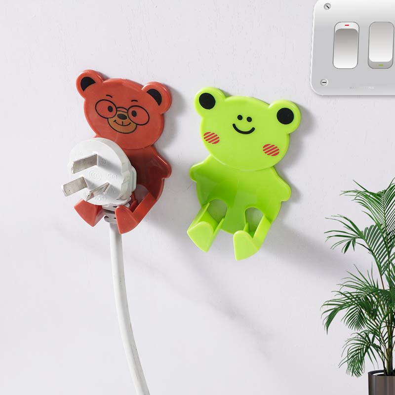 Móc treo phích cắm gắn tường tự dính bằng ABS dễ thương