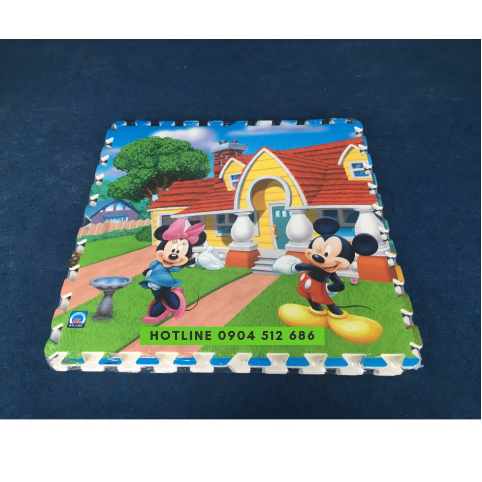 Xốp tranh ghép 60x60cm Âu Lạc Việt Nam Bộ chuột Mickey 4 tấm day 9-10mm