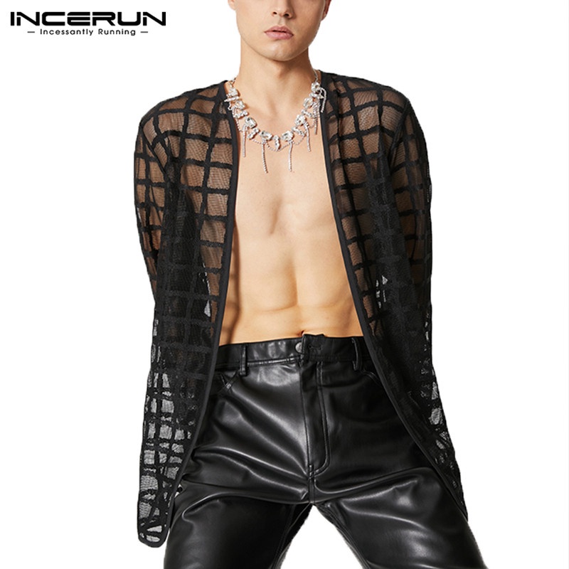 Áo khoác kimono INCERUN dài tay dành cho nam