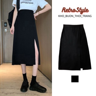 Chân váy midi xẻ tả 808
