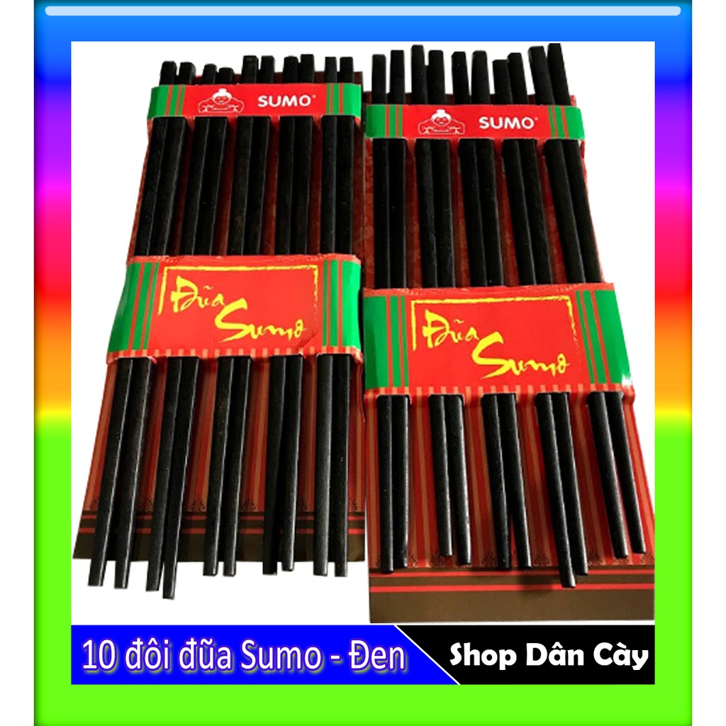 10 Đôi Đũa Gỗ Sumo Loại 1 ( Đen )