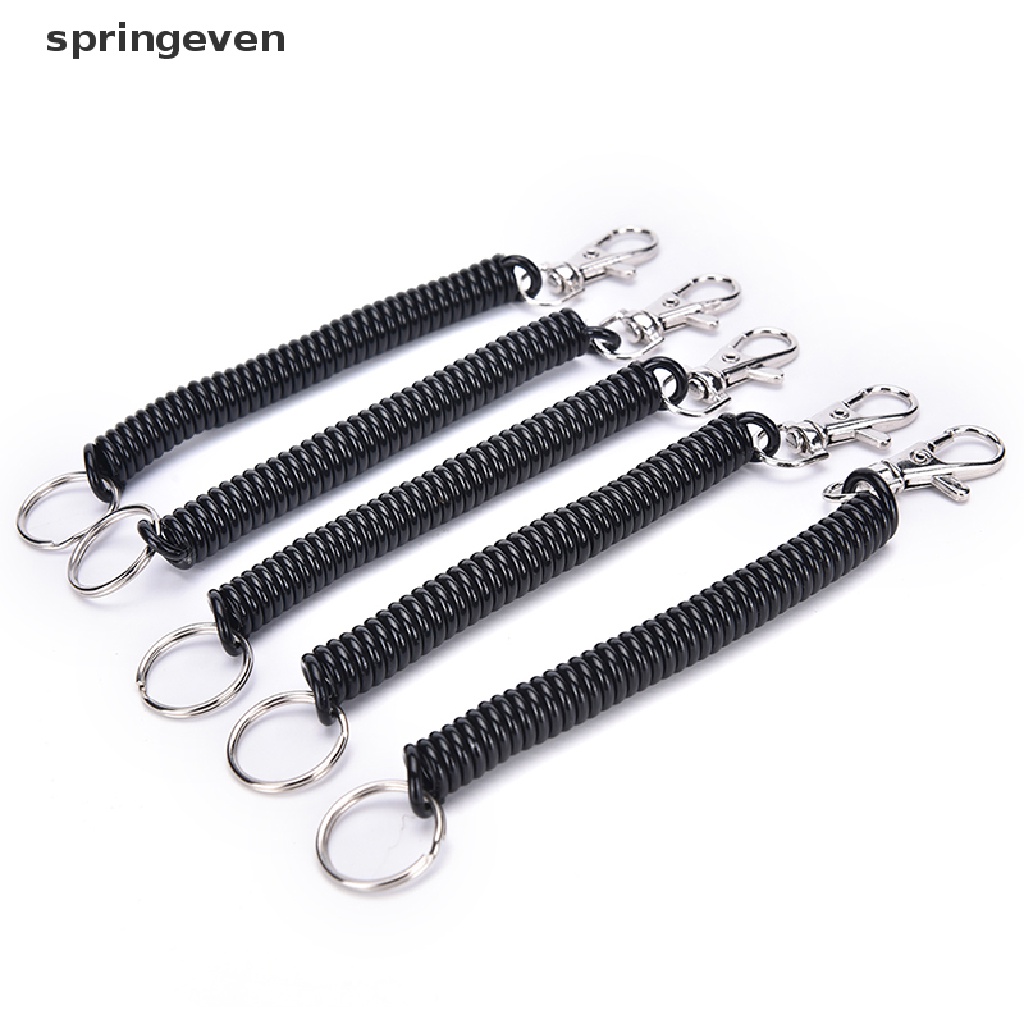 Móc Khóa Dây Lò Xo Bằng Nhựa Co Giãn Có Thể Thu Gọn 2 Lần Dây Lò Xo Nhựa Co Giãn Có 2 Lò Xo Chuyên Dụng Cho Chiến Thuật