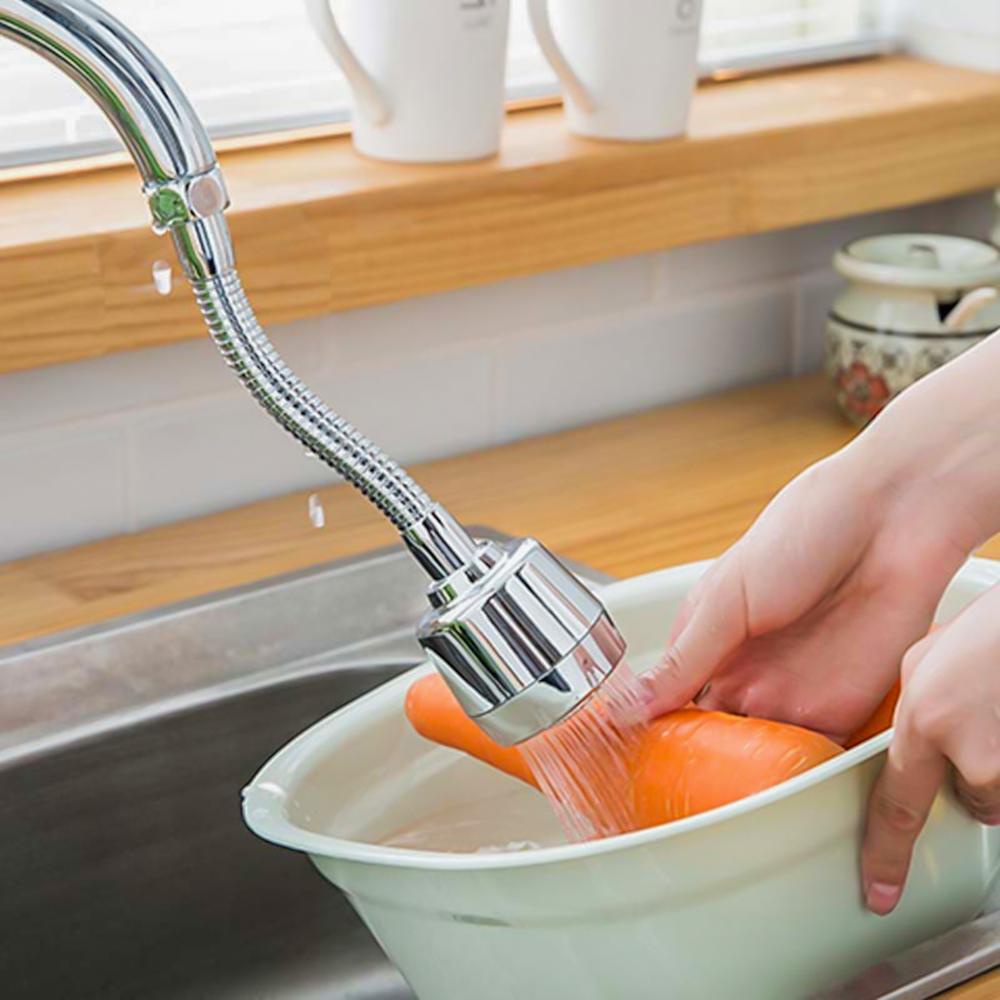 Đầu Lọc Nối Dài Vòi Nước Bồn Rửa Chén Bằng Nhựa ABS Dạng Xoay