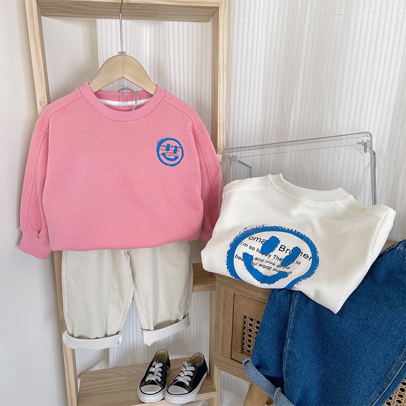 Áo sweater mặt cười cho bé A849