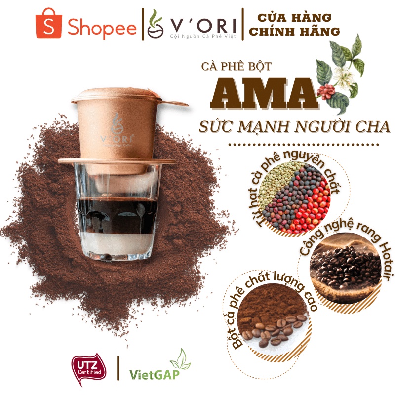 CÀ PHÊ BỘT PHA PHIN AMA: (SỨC MẠNH NGƯỜI CHA) 250gram