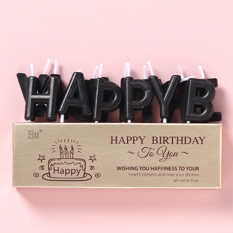 phụ kiện trang trí bánh sinh nhật [FREESHIP] bộ nến chữ happy birthday
