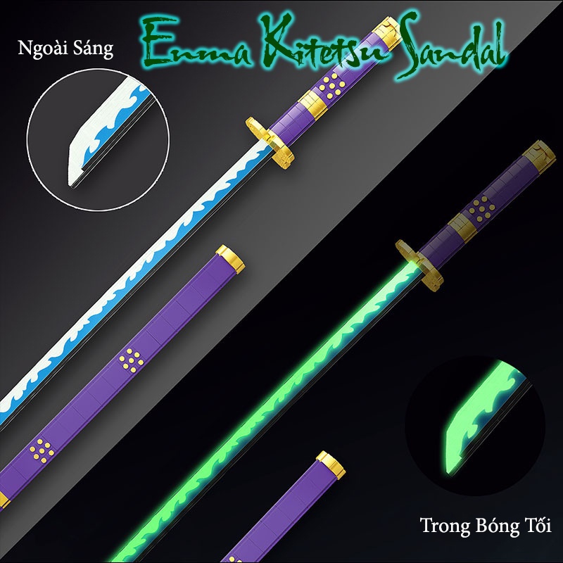 Đồ Chơi Lắp Ráp Mô Hình Thanh Kiếm Enma Kitetsu Sandal Của Zoro Trong  One Piece Model 721 Với 1016 PCS