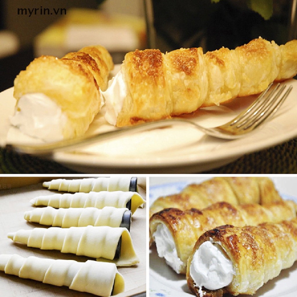 Bộ 12 Khuôn Làm Bánh Sừng Bò Bằng Thép Hình Nón