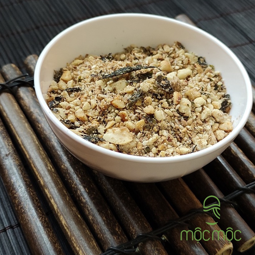 Combo 200g ruốc nấm hương và 200g muối vừng rong biển tóp chay Mộc Mộc | BigBuy360 - bigbuy360.vn
