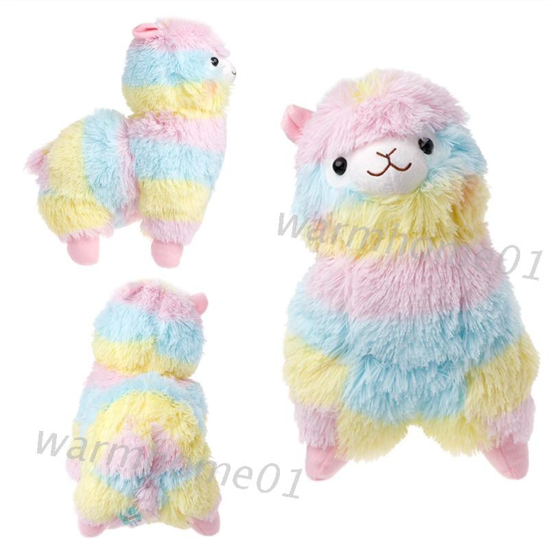 Đồ chơi nhồi bông hình con lạc đà 3 kích thước màu cầu vồng