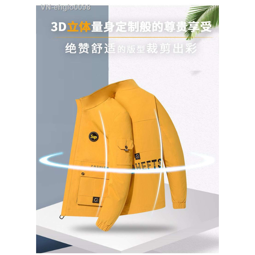 Fuguiniao trang phục công sở túi lớn ôm dáng phong cách Hàn Quốc mẫu mới xuân thu 2021 áo khoác cổ đứng thường ngày-168