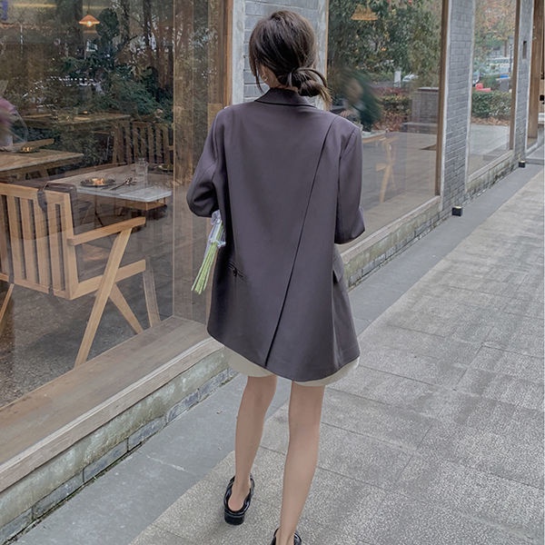 Áo Khoác Vest Tay Dài Phong Cách Hàn Quốc Thiết Kế Mới Cao Cấp Cho Nam Nữ