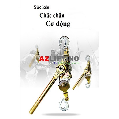 Pa păng cáp lắc tay 1 tấn, 2 tấn, 3 tấn - cóc siết cáp
