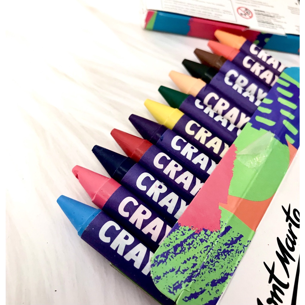 Bộ Màu Sáp Jumbo Crayons 12 màu MONT MARTE an toàn cho bé