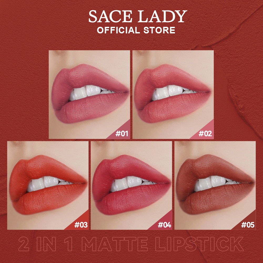 Son lì SACE LADY 2 trong 1 chống nước lâu trôi lên màu cực chuẩn 1.9g