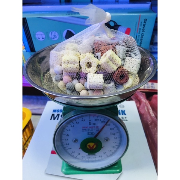 Sứ Mix nhiều loại - vật liệu lọc nước hồ cá mix đủ loại lọc nước tốt 500g