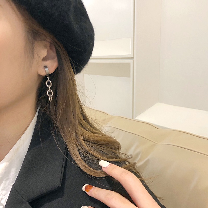 Bông Tai Dạng Kẹp Không Cần Xỏ Lỗ Phong Cách hip hop Thời Trang Cao Cấp