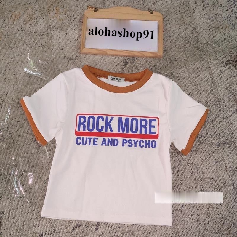ÁO KIỂU CROPTOP TAY NGẮN NỮ ROCK CUTE ALOHASHOP91
