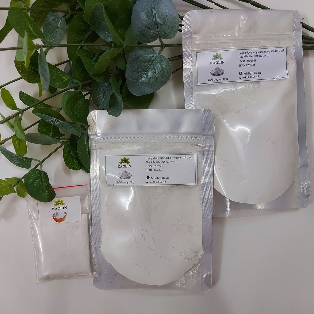 Kaolin_Tăng bám màu, mịn son_Nguyên liệu làm mỹ phẩm handmade