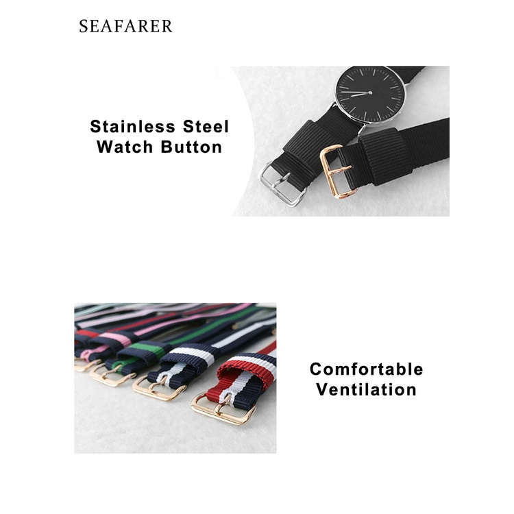 Daniel wellington Dây Đeo Đồng Hồ Bằng Nylon Màu Vàng Hồng 18mm 20mm Cho Nam & Nữ