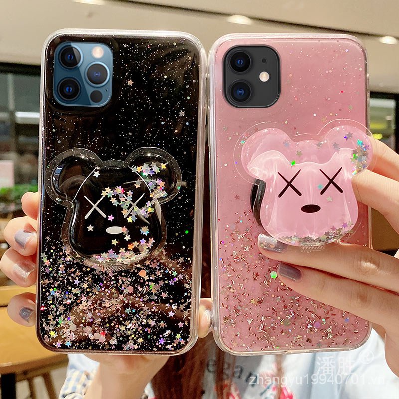 Ốp lưng chất liệu silica gel có nhẫn đỡ cho iphone 11 12 13 pro max 12 13 mini
