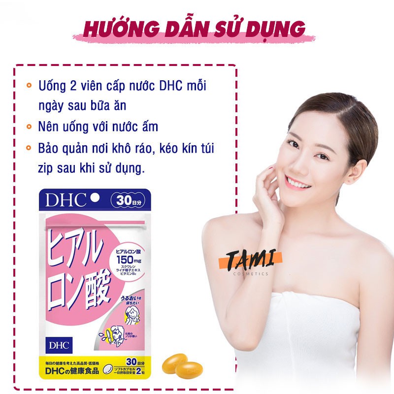 Viên uống cấp nước DHC Nhật Bản Hyaluronic Acid giữ ẩm làm đẹp và bảo vệ da thực phẩm chức năng 30 ngày TM-DHC-HA30