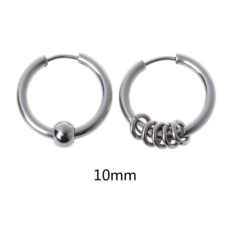 Khuyên tai tròn bằng thép titan 8mm - 20mm