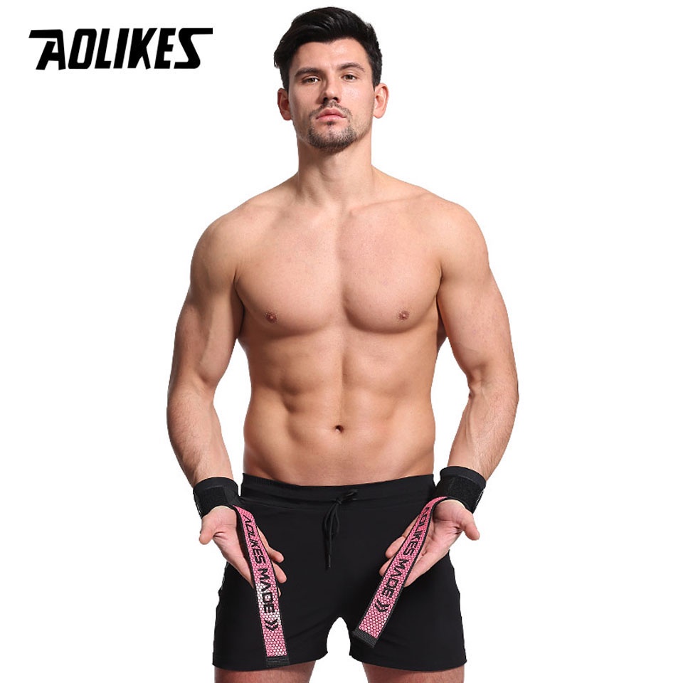 AOLIKES 1 Cặp Đai Quấn Cổ Tay Hỗ Trợ Nâng Tạ Chuyên Dụng