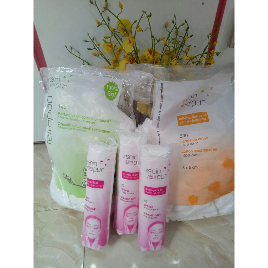 BỊCH 500 MIẾNG BÔNG TẨY TRANG TETRA LE SOIN LARETAT PUR