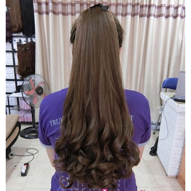Tóc giả cột xoăn đuôi C50-50cm