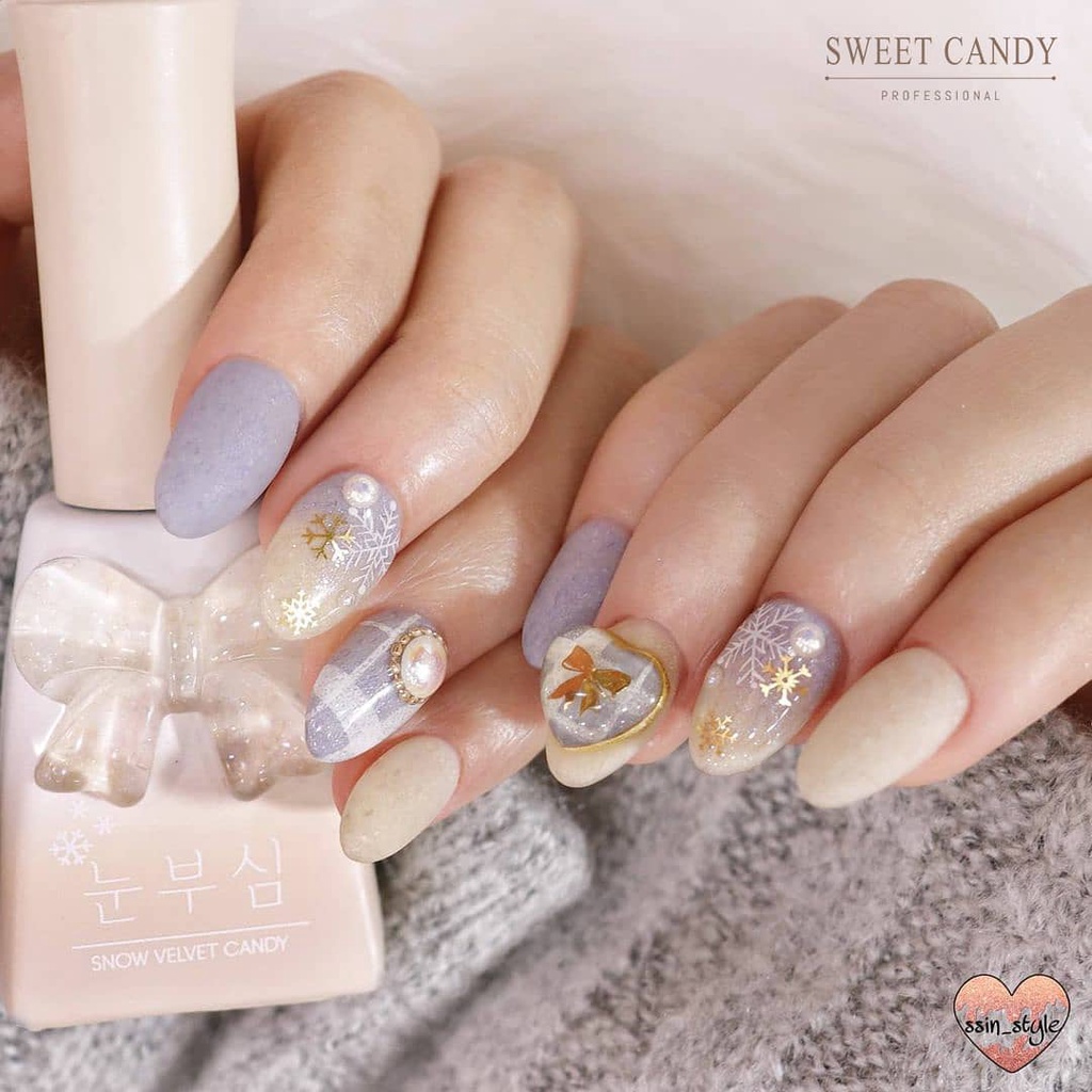 Sweet Candy Sơn Gel Top nhám lỳ, Non Wipe Matt Top Gel Candy Hàn quốc chính hãng không cần lau gel 10ml