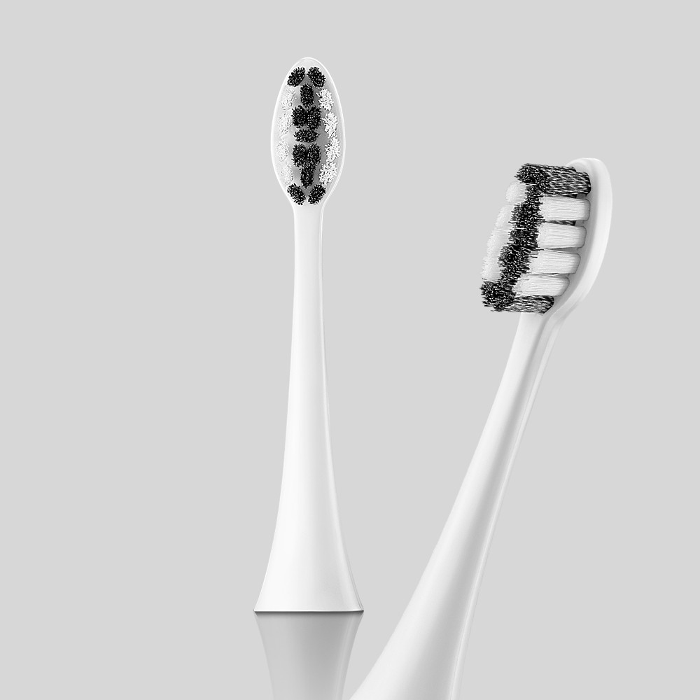 [Mã LIFEMC06CBAU giảm 50k đơn 350k] Đầu bàn chải điện, Electric toothbrush heads, 4pcs (màu trắng, đen)