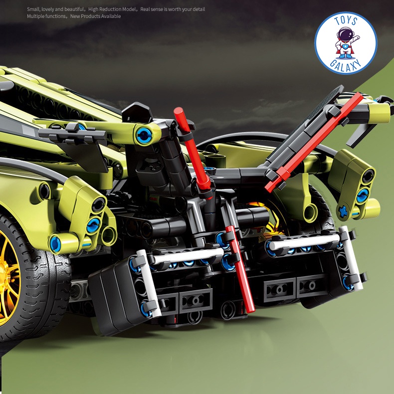 Đồ Chơi Lắp Ráp Kiểu LEGO Mô Hình Điều Khiển Từ Xa RC Siêu Xe Lamborghini V12 Vision GT SY8553