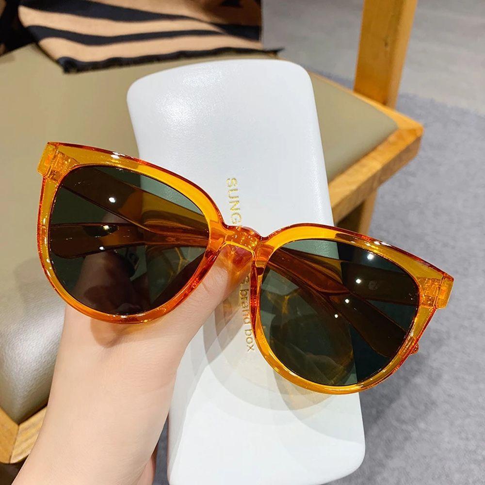Kính Mát Tròn Oversize Chống Tia UV400 Màu Hồng Thời Trang