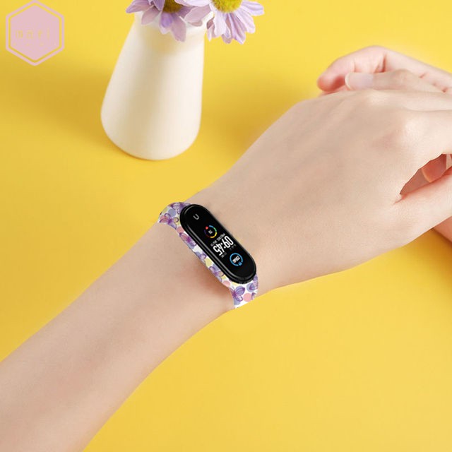 Thông Minh Dây Đeo Thay Thế Chất Liệu Silicon Màu Trơn Cho Xiaomi Mi Band 3 / 4 / 5