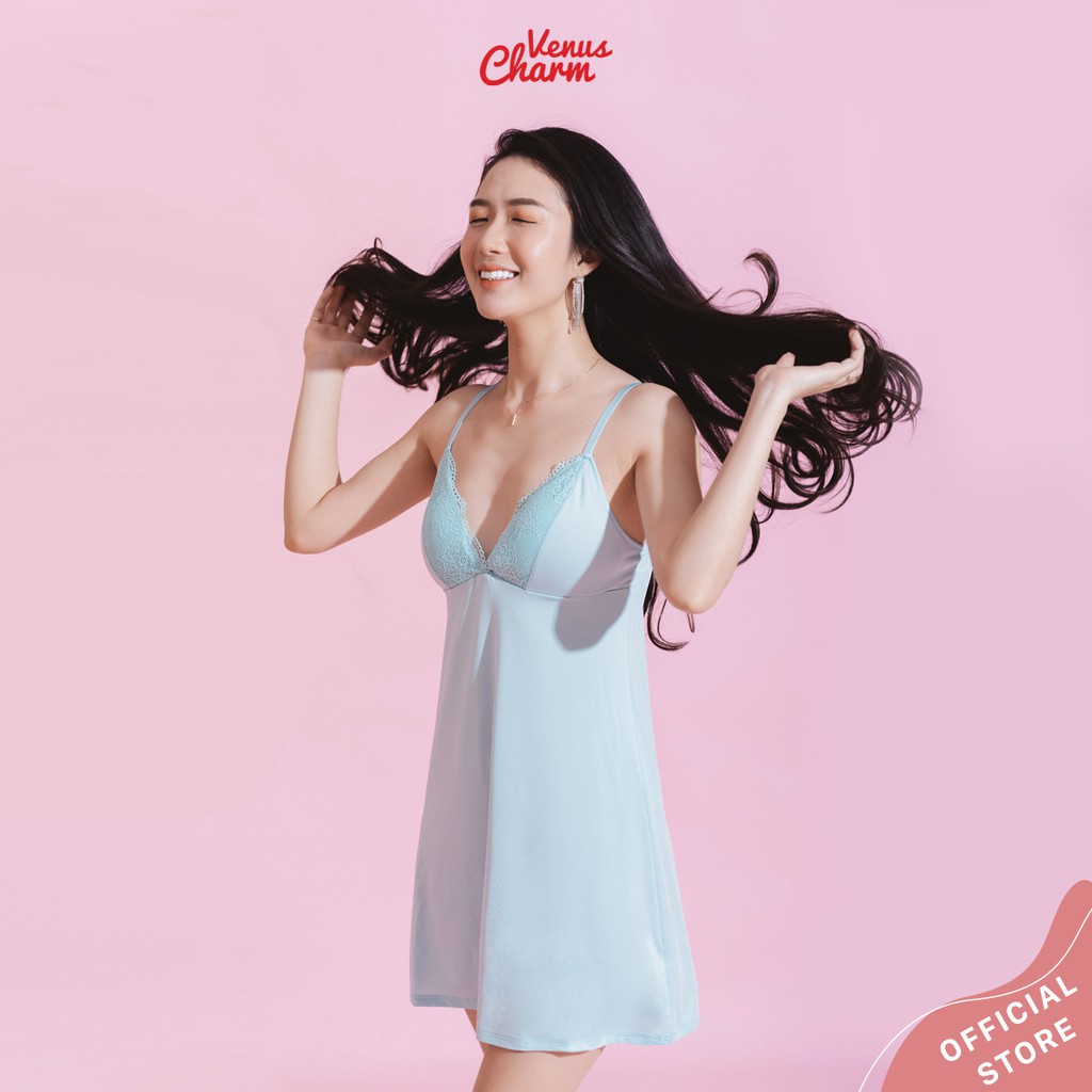 Váy ngủ 2 dây Venus Charm cotton thoáng mát | BigBuy360 - bigbuy360.vn