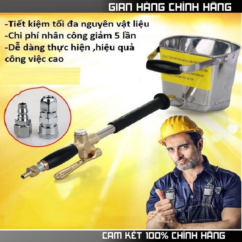 Gáo phun hồ vữa xi măng khí nén - Gầu phun vữa