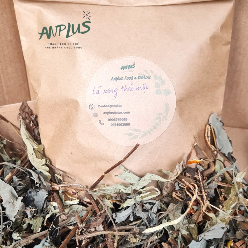 Lá xông thảo mộc Anplus, giải cảm, gói dùng thử 60gram