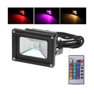 Đèn pha led 10W đổi màu có điều khiển