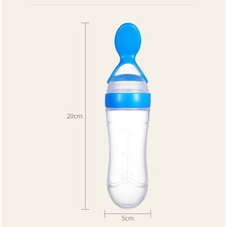 Bình ăn dặm silicon siêu mềm có thìa