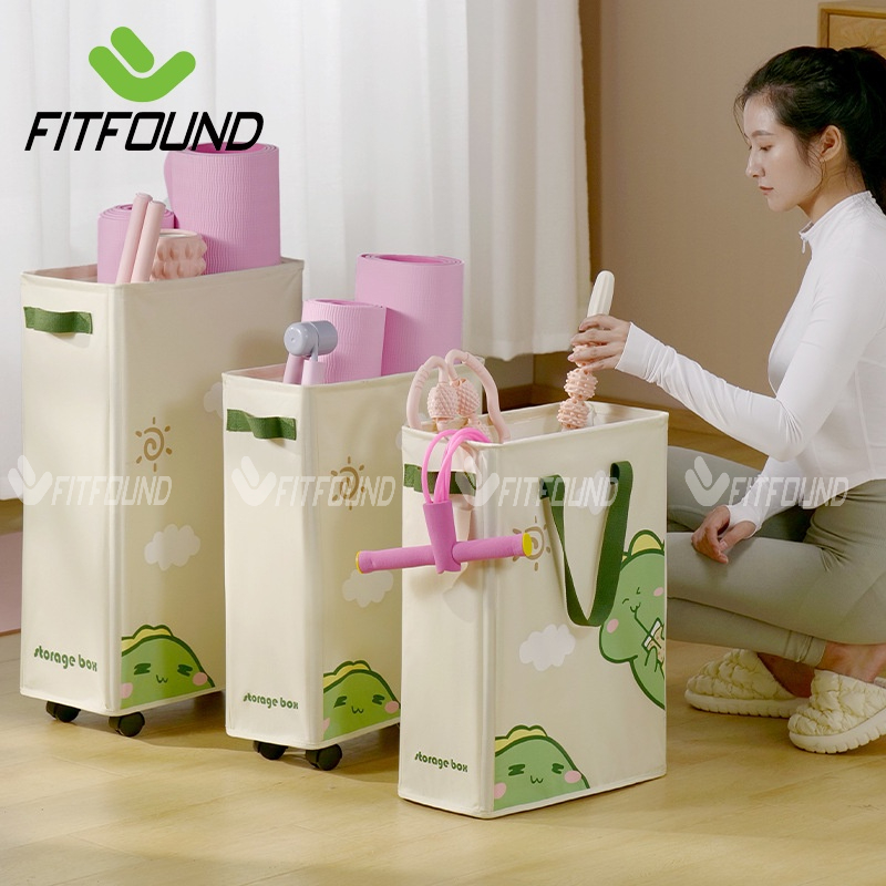 Giỏ Đựng Thảm Tập Yoga Dụng Cụ Tập Gym Pilates Thể Dục Gấp Gọn Có Bánh Xe Tiện Dụng