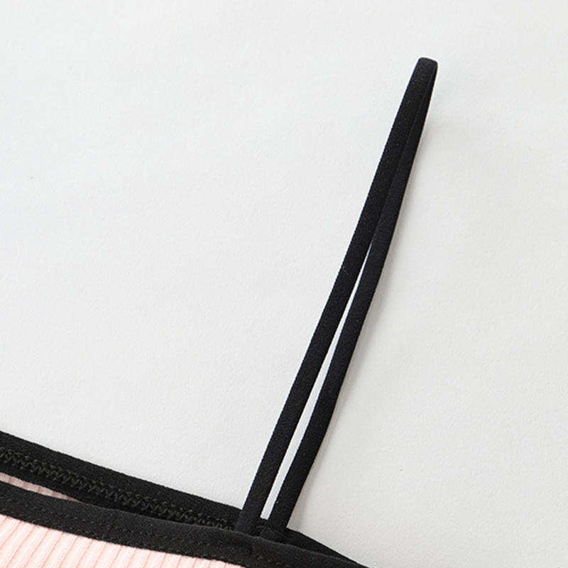 Brroa Áo Lót Dạng Ống Hai Dây Có Đệm Ngực Màu Sắc Tương Phản Dành Cho Nữ Tuổi Teen