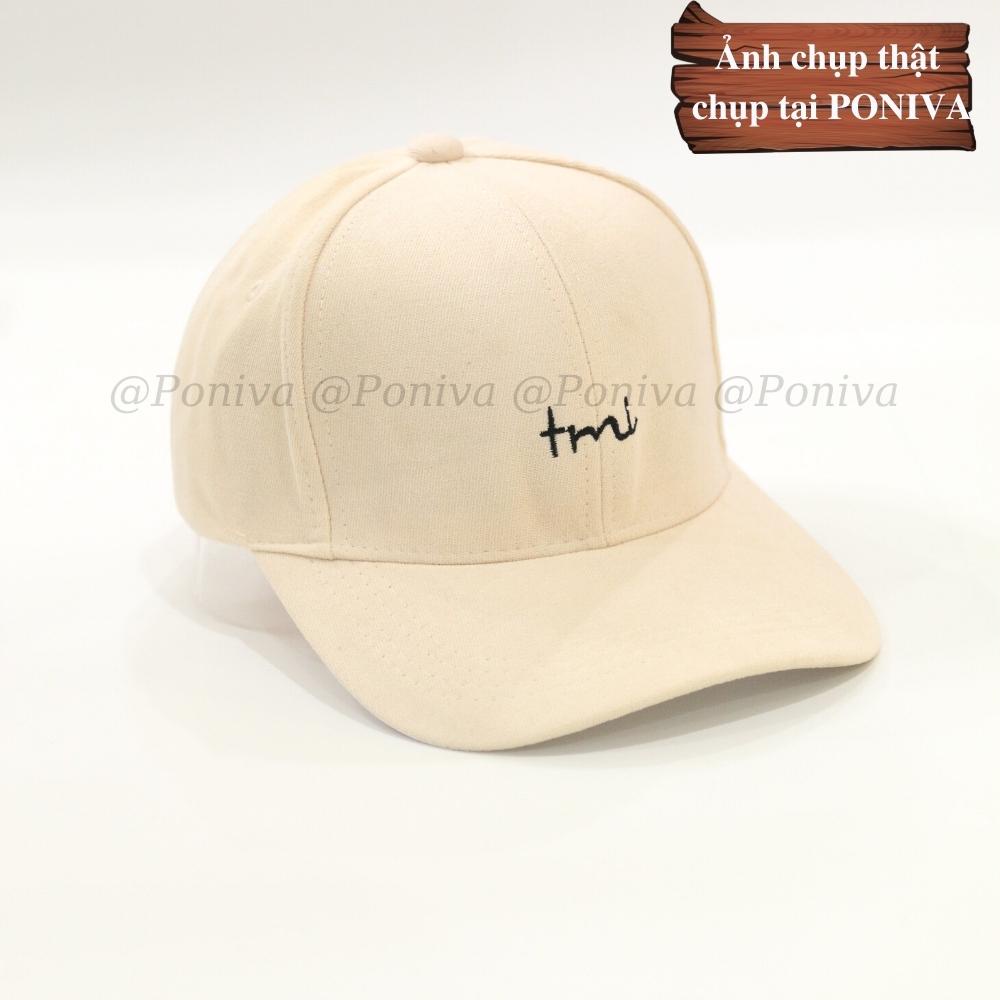 Mũ lưỡi trai ❤️ Nón kết thêu chữ Tmi chất vải nhung mịn form unisex  phong cách Ulzzang Thời trang PONIVA siêu hot
