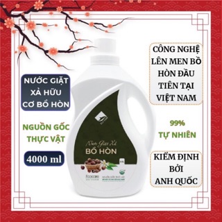 Nước giặt xả hữu cơ Bồ Hòn tinh dầu Hoa Bưởi 4L. Thương hiệu Ecocare