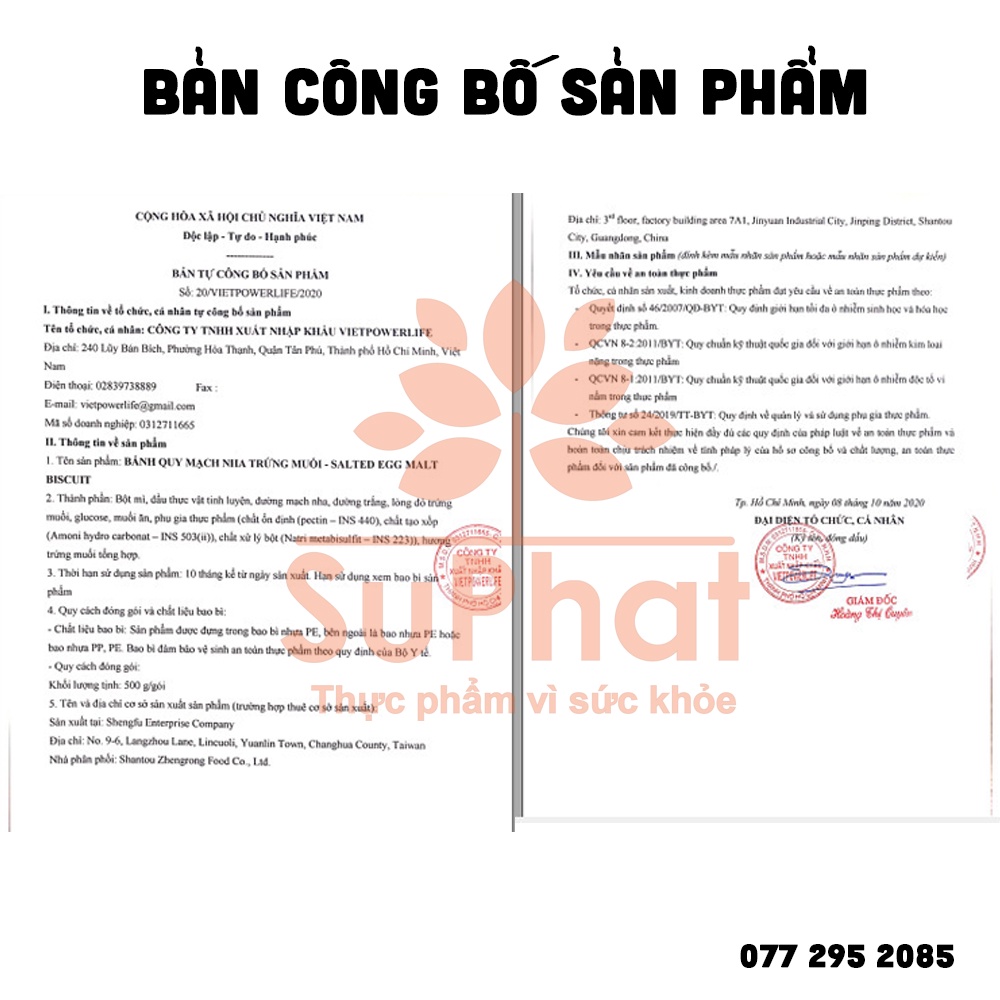 Bánh quy trứng muối Đài Loan nhân mềm dẻo hãng Pamiriter (180g & 500g)