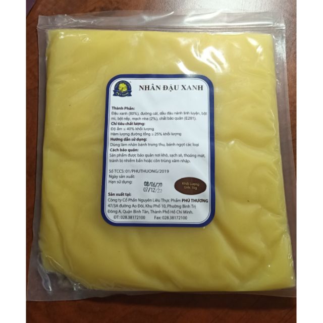 Nhân sên sẵn đậu xanh phú thương 1 kg.